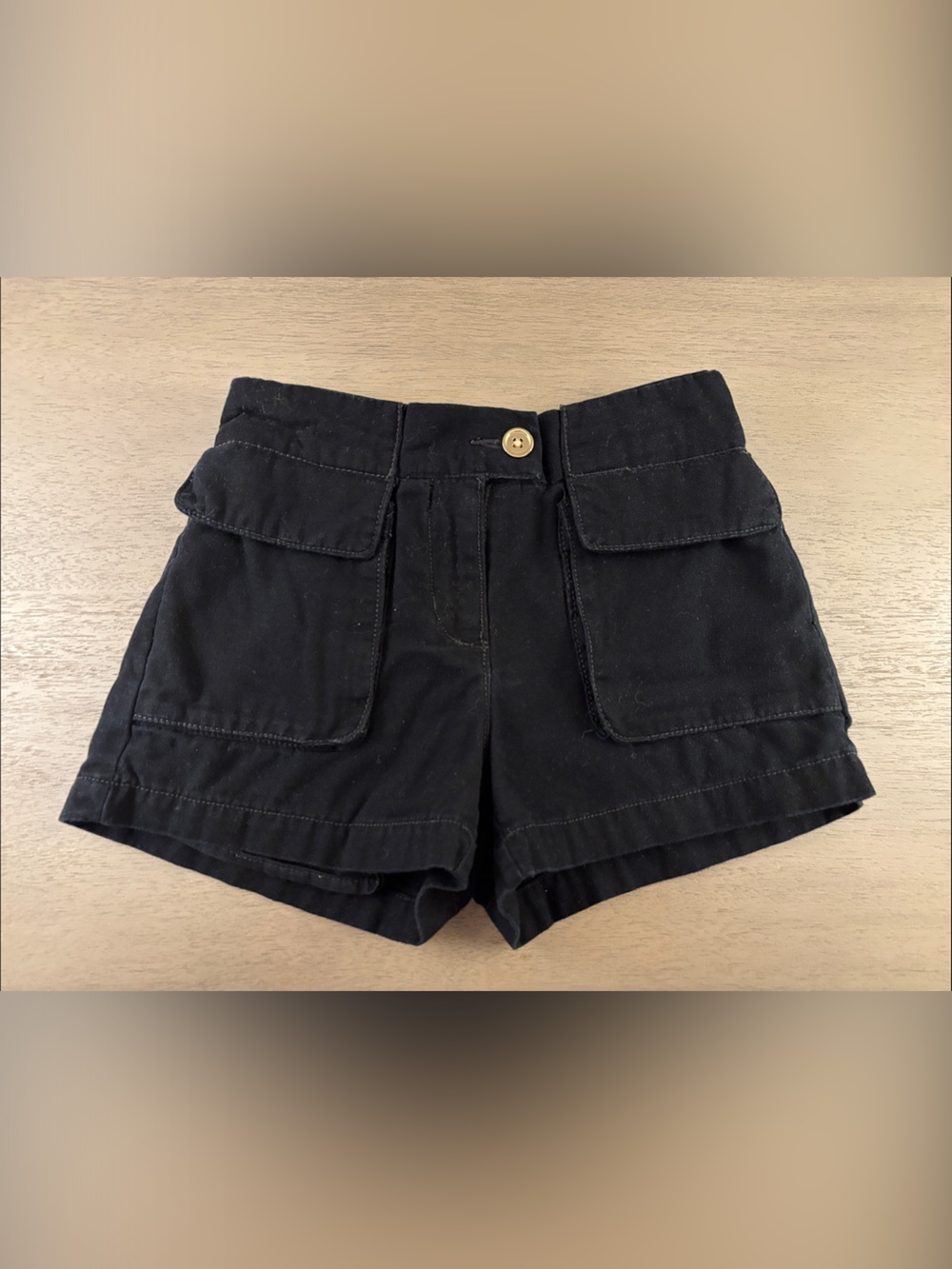 Janie and Jack Black Cargo-Style Cotton Shorts